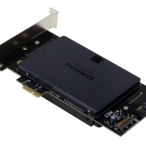 SEDNA - PCI Express (PCIe) Dual 2.5 Inch SSD / HDD Mounting Adapter (Short Double Side SSD Version) ( with Built in Power Circuit, no Need SATA Power Connector, ), SSD/HDD not Included