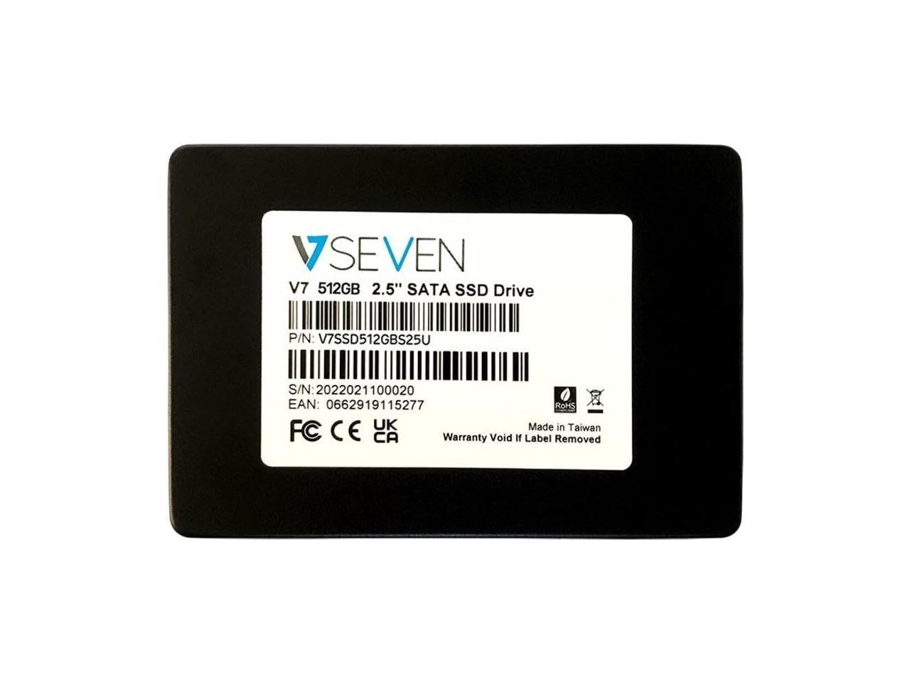 V7 V7SSD512GBS25U 512 GB Solid State Drive - 2.5" Internal - SATA (SATA/600) - TAA Compliant