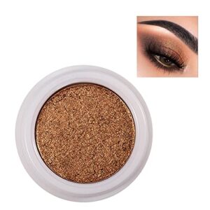 akary 12 colors glitter eyeshadow, mashed potato pearlescent monochrome eyeshadow polarized light not smudged eye shadow, highly pigmented eye makeup cosmetics gift for women and girls eye brightening flash powder (#03 golden brown)