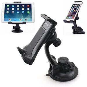 Xenda Car Mount Dash Windshield Holder Strong Grip Cradle Swivel Dock Suction Compatible with Samsung Galaxy Z Flip 3 5G - Galaxy Z Fold 2 - Galaxy Z Fold 3 5G, Black