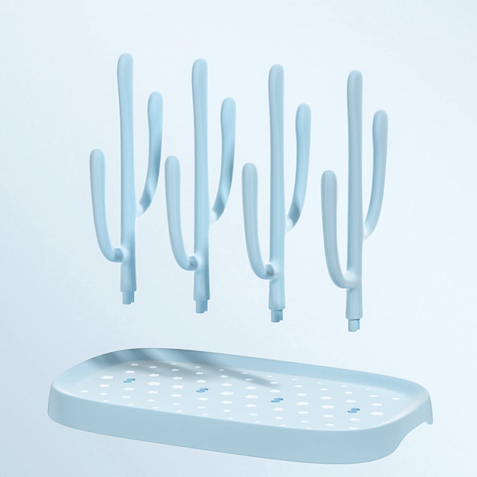 Baby Bottle Drying Rack, Space Saving Bottle Dryer Holder for Bottles, Nipples, Pump Parts, Cups