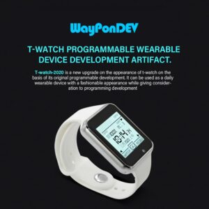 WayPonDEV T-Watch 2020 V3 ESP32-Based Programmable Watch, ESP-IDF or MicroPython(Silver)