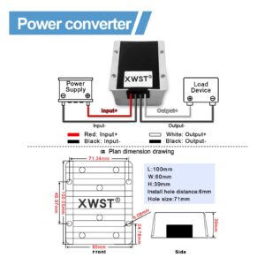 XWST DC DC Converter Reducer 20-90v 24v 36v 48v 60v 72v to 12v DC Converter Step Down Buck 24A 12v dc Voltage Regulator for Golf Cart Car Device (XW-2090-12-24A)…