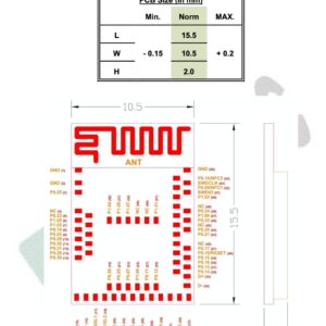 MDBT50Q-P512K Nordic nRF52833 Solution PCB ANT 42 GPIO Bluetooth Module BT5.2 FCC IC CE Telec KC SRRC (3pcs Pak)