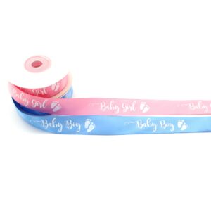 Baby Boy Blue Satin Ribbon for Decoration, Width 19 mm, Ideal for Newborn, Baby Shower, Birthday (Baby Boy) …