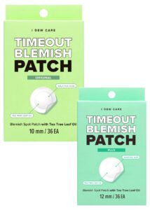 i dew care hydrocolloid acne pimple patch - timeout blemish original + timeout blemish plus bundle