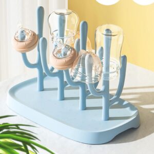 Baby Bottle Drying Rack, Space Saving Bottle Dryer Holder for Bottles, Nipples, Pump Parts, Cups