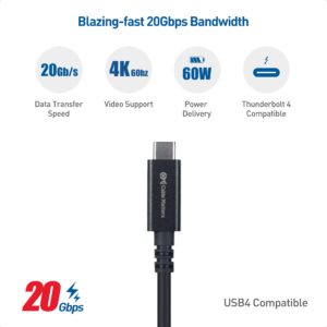 Cable Matters 20Gbps Active USB4 Cable 16.4 ft / 5m with 4K Video & 60W Charging, Compatible with Thunderbolt 4/3, USB C for VR Headset, Apple Vision Pro, MacBook Pro, DELL XPS, Surface Pro and More