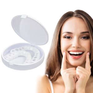 chjc 2022 new snap-on dentures, veneers snap in teeth, snap in teeth for men and women, fix confident smile, white (cream)