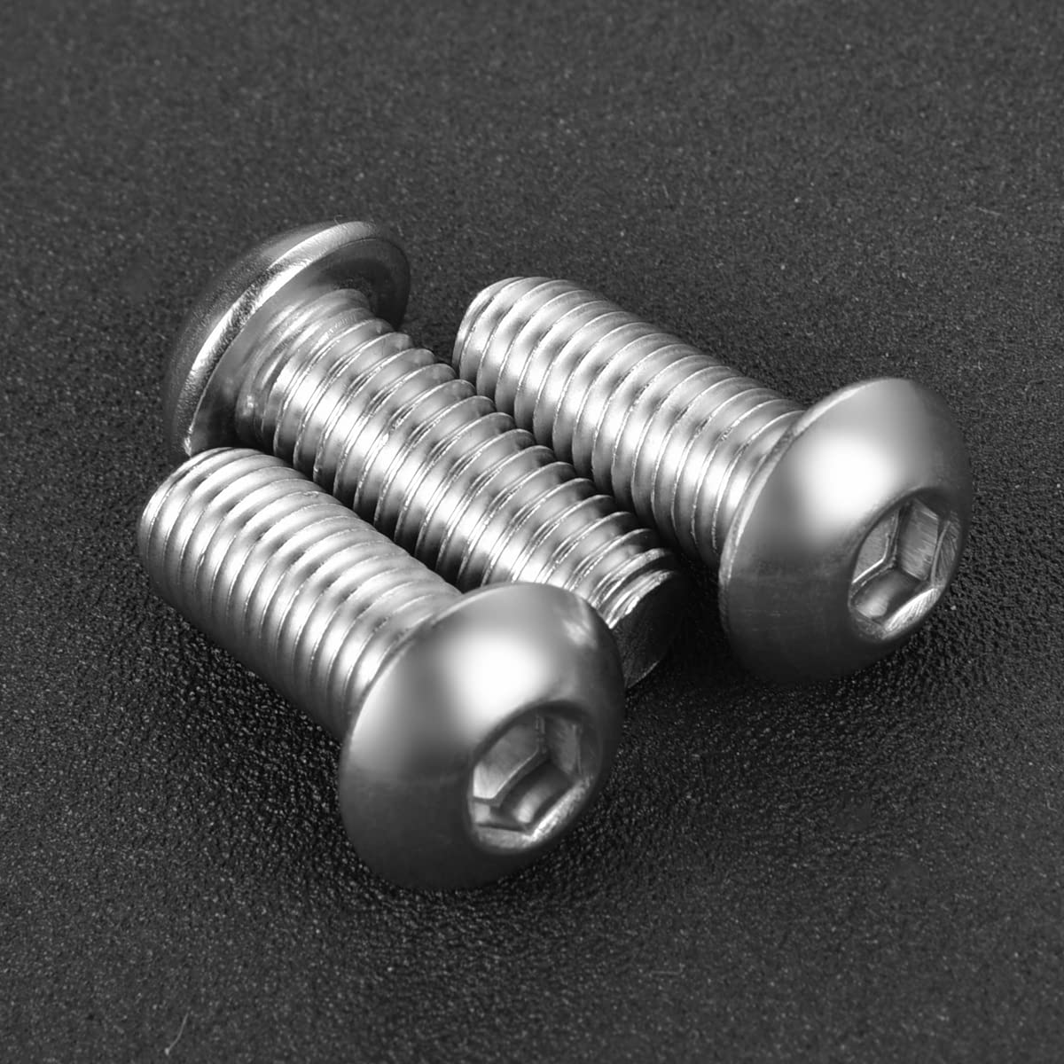 3/8-16 x 1" Button Head Socket Cap Screws 304 Stainless Steel 18-8, Full Thread, Allen Hex Drive, Coarse Thread, 15PCS