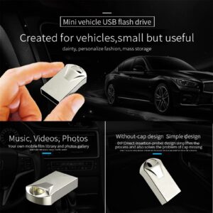 Super Mini USB Flash Drives Memory Sticks Pendrives Jumpdrive Thumb Drive with Waterproof Dustproof Shockproof (Silver 4GB)