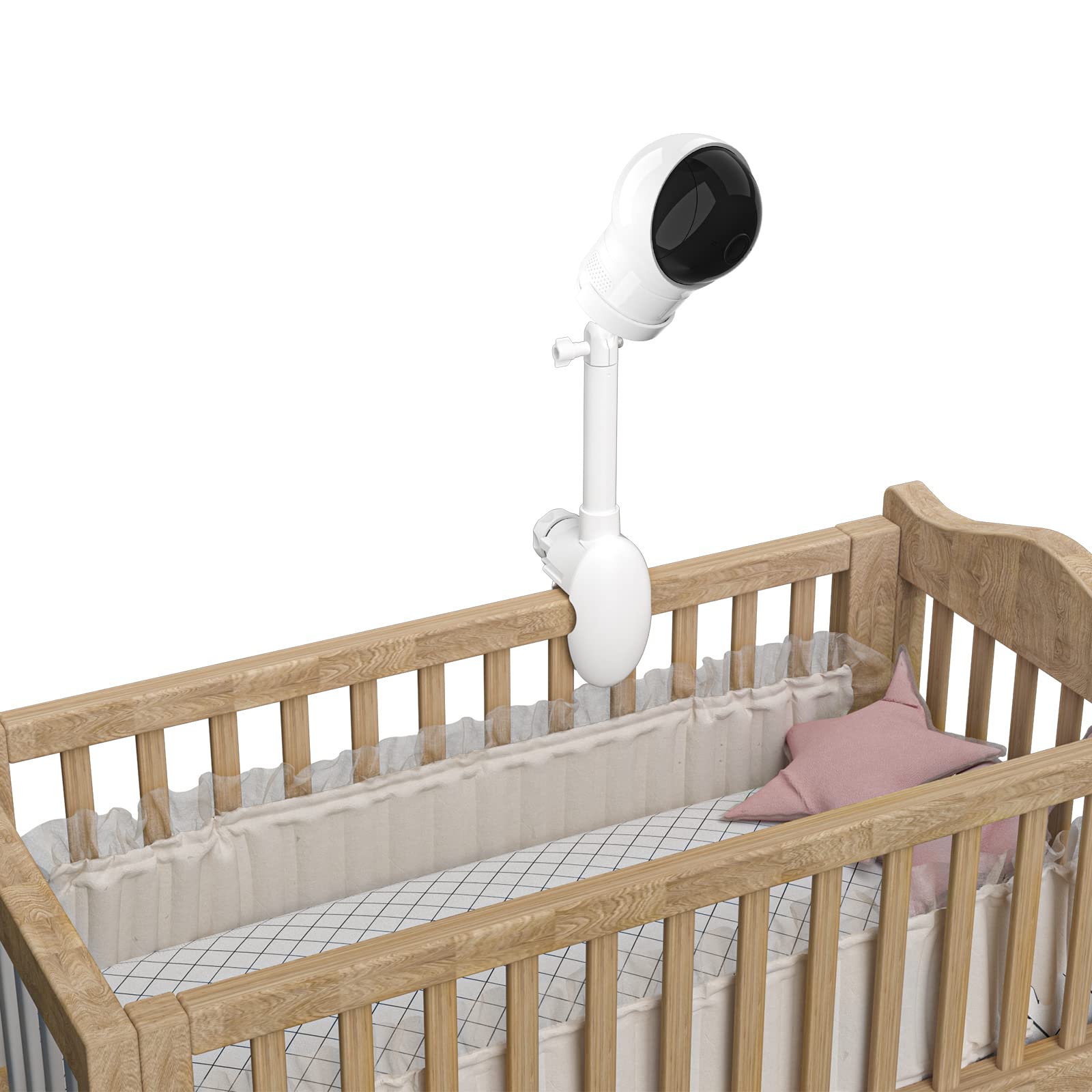 OkeMeeo Adjustable Baby Monitor Crib Mount for eufy Spaceview Baby Monitor E110, Spaceview Pro Baby Monitor E210, Spaceview S, Baby Monitor 2 and Vtech VM901