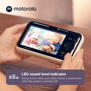 Motorola Video Baby Monitor PIP1500-5" Screen, WiFi, 2 Cameras - Wall Mount, Smart Phone Nursery App, 1000ft Range, Two-Way Audio, Split-Screen, Digital Pan-Tilt-Zoom, Room Temp, Lullabies