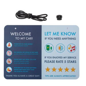 NIVRANA Rideshare Car Sign 2-Pack — Better Customer Relations, Higher Ratings and More Tips with a Large Universal Sign, Accessory for Uber Drivers, for Lyft Drivers, Rideshare Drivers