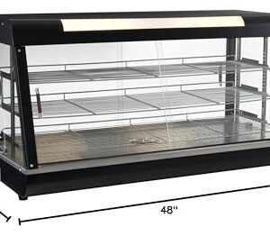 Kratos 30Y-017 48" Hot Food 3 Shelf Display Case and Merchandiser with Sliding Doors - 120V, 1200W