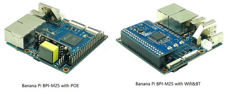 youyeetoo Banana pi BPI-M2S Single Board Computer - AI Computer Vision Applications - Dual GbE/HDMI 2.1/MIPI-CSI/MIPI-DIS - Support Android Linux, Adapt to BPI-RTL8822CS WiFi (A311D Version)