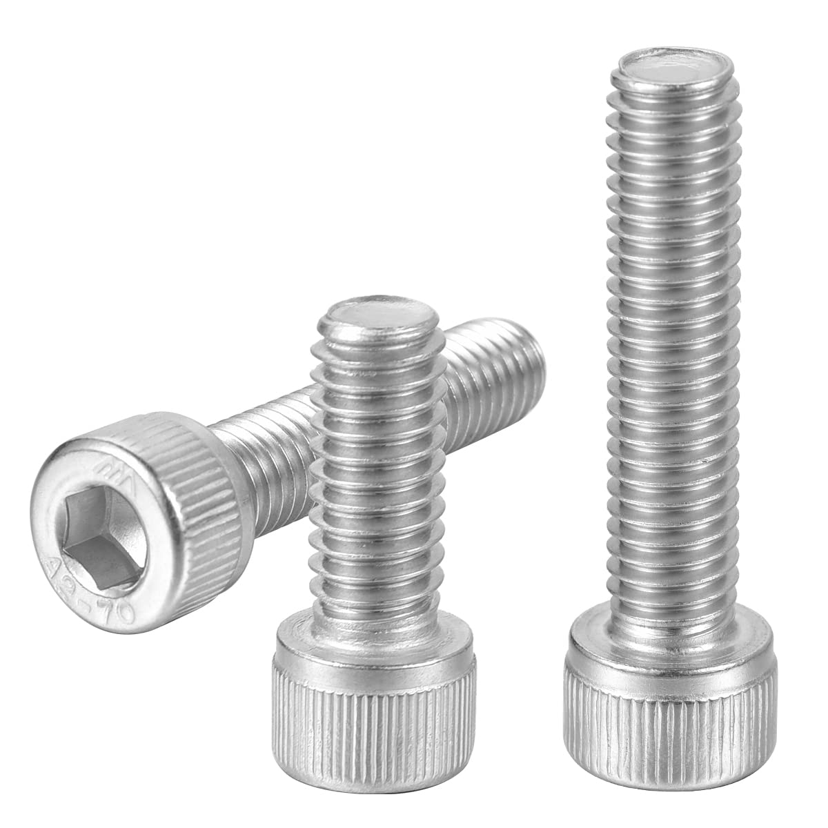 M8-1.25 x 10mm Socket Head Cap Screws 304 Stainless Steel 18-8 Allen Socket Drive Machine Thread Bolts Screws, Full Thread, 20PCS