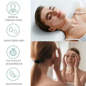 YISHIQI Patches for Reducing Wrinkles Set of 11 Pcs Facial Wrinkle Remover Strips, Anti Wrinkle Patches For Forehead Eye Neck Chest And SIlicone pad remove face Wrinkles Treatment Anti-Ageing Pad