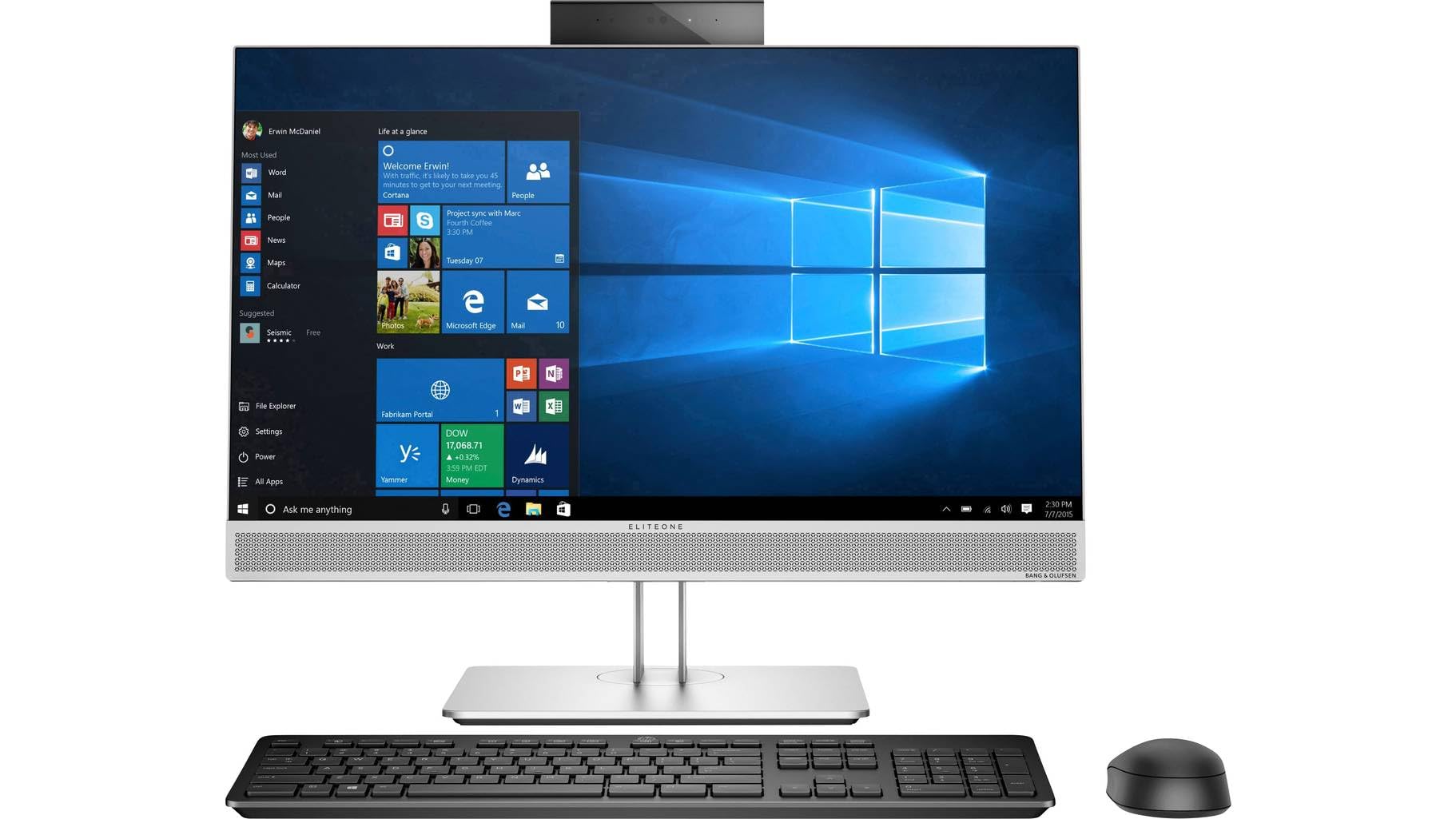 HP EliteOne 800 G4-AIO 23.8" FHD, Core i5-8500 3.0GHz, 16GB RAM, 512GB Solid State Drive,Wireless Mouse & Keyboard Windows 10 Pro 64Bit, CAM, (Renewed)