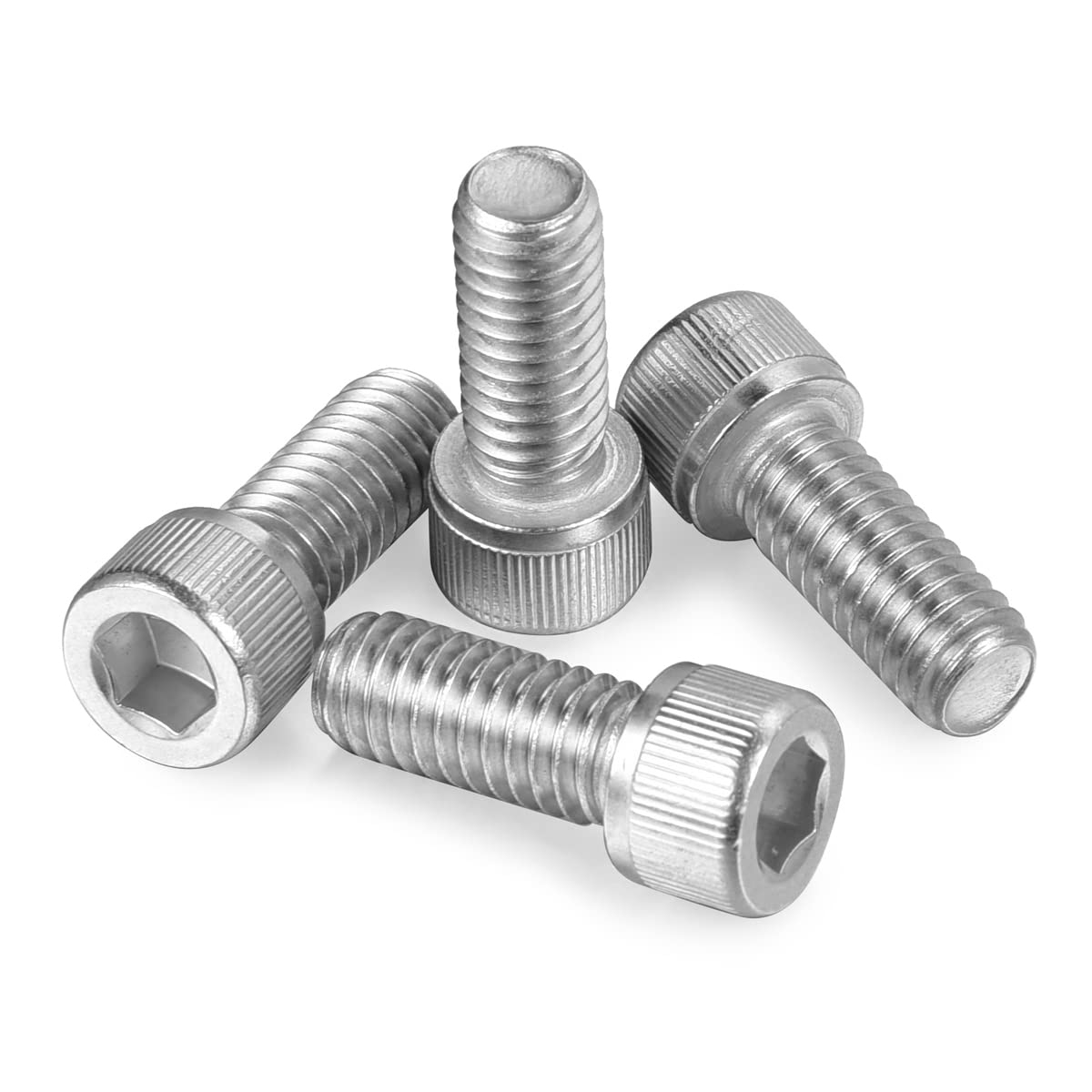 M8-1.25 x 10mm Socket Head Cap Screws 304 Stainless Steel 18-8 Allen Socket Drive Machine Thread Bolts Screws, Full Thread, 20PCS