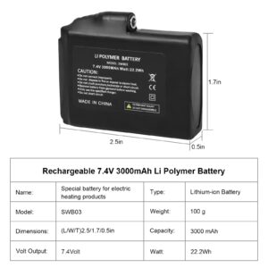 FEETMOR Rechargeable 7.4V 2200mAh/3000mAh Li-ion Battery (7.4V 3000mAh Battery(1 Pcs))