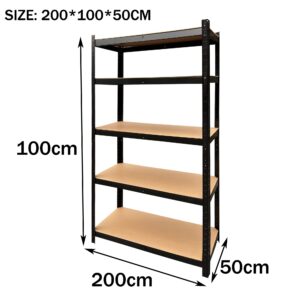 ANSIMIDA 5-Shelf Shelving Units and Storage, Adjustable Heavy Duty Steel Wire Shelving Unit for Garage, Kitchen, Office (39W x 20D x 79H)