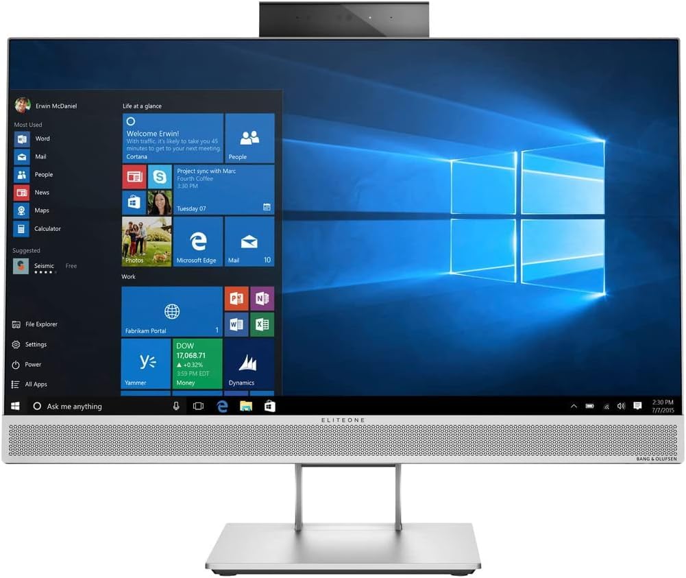 HP EliteOne 800 G4-AIO 23.8" FHD, Core i5-8500 3.0GHz, 16GB RAM, 512GB Solid State Drive,Wireless Mouse & Keyboard Windows 10 Pro 64Bit, CAM, (Renewed)