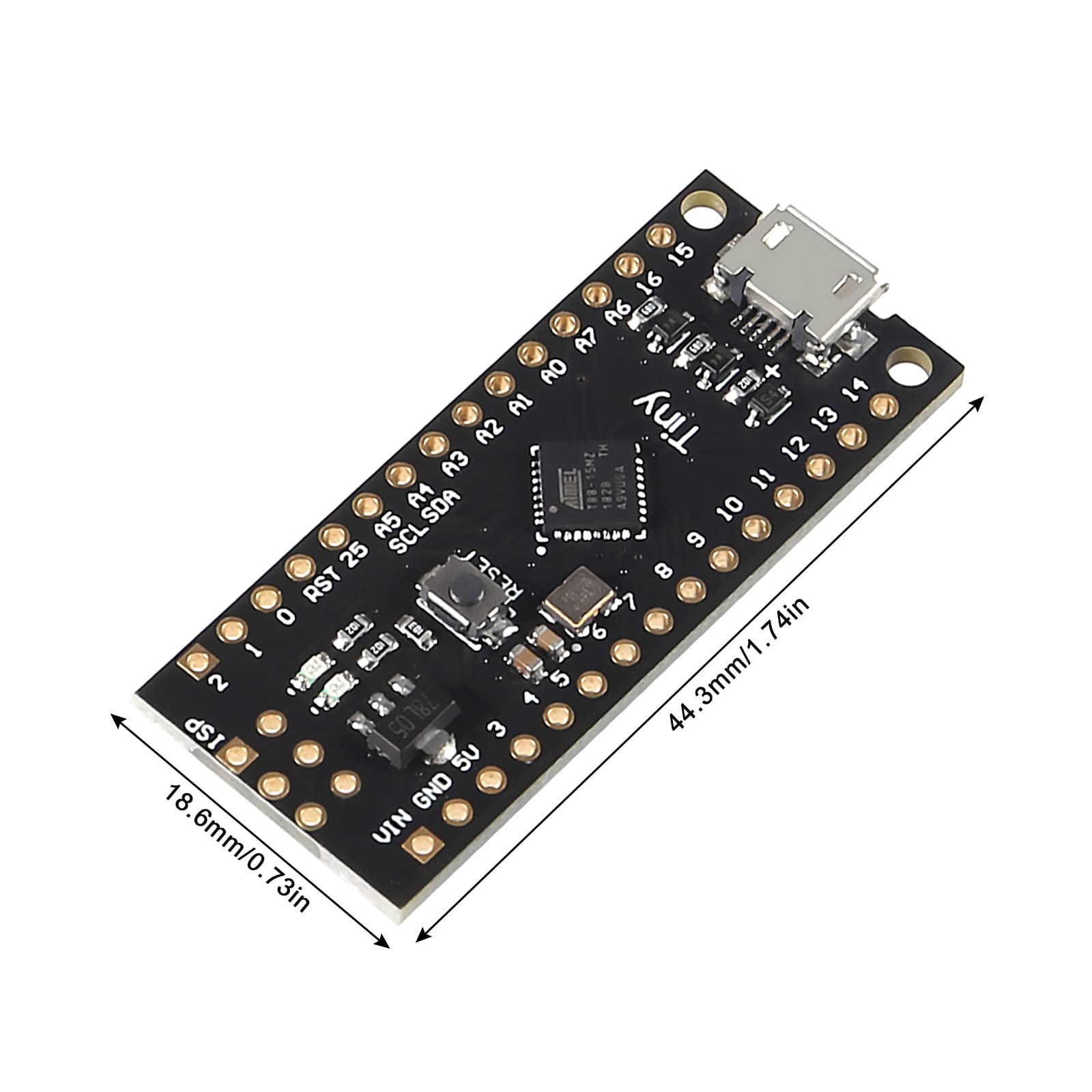 DIANN 6pcs ATTINY88 Micro Development Board 16Mhz /Digispark ATTINY85 Upgraded/Nano V3.0 ATmega328 Extended