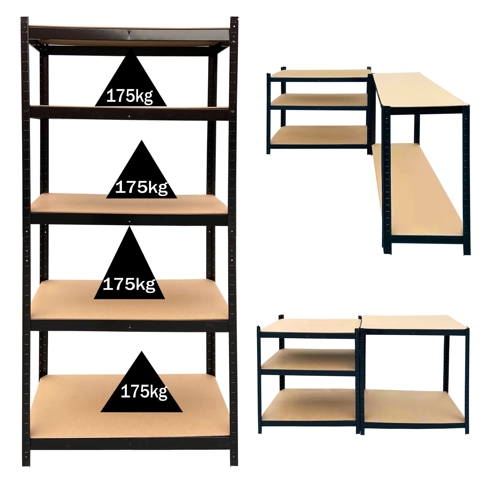 ANSIMIDA 5-Shelf Shelving Units and Storage, Adjustable Heavy Duty Steel Wire Shelving Unit for Garage, Kitchen, Office (39W x 20D x 79H)