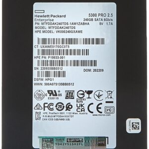 Hewlett Packard P47809-B21 240gb Sata Ri Sff Rw Mv Ssd