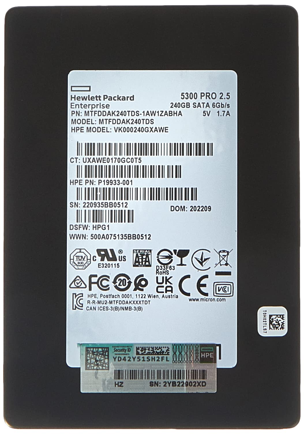 Hewlett Packard P47809-B21 240gb Sata Ri Sff Rw Mv Ssd