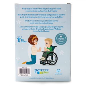 Potette Plus Potty Training American Sign Language Flash Cards - 9 Educational Cards to Support The Potty Trainign Process Using Baby Sign