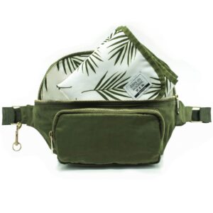 ditty co. - lanikai small diaper bag - portable changing pad - crossbody bags for women - fanny pack - baby travel essentials (olive green)