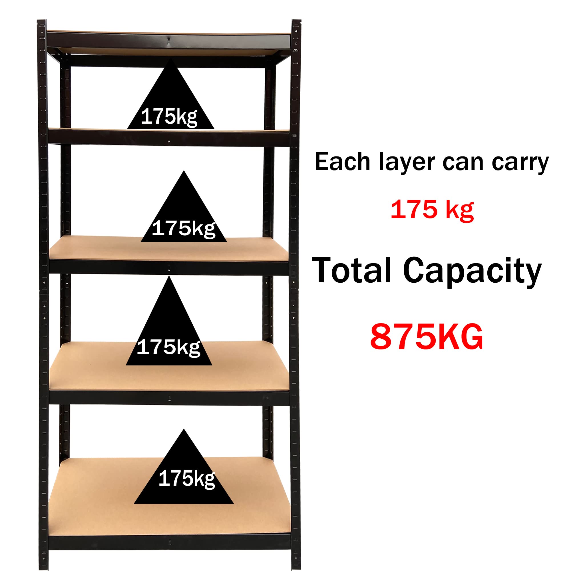 ANSIMIDA 5-Shelf Shelving Units and Storage, Adjustable Heavy Duty Steel Wire Shelving Unit for Garage, Kitchen, Office (39W x 20D x 79H)