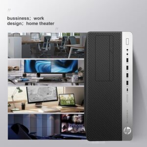 HP Tower Computer EliteDesk 800 G3 Tower Desktop PC i5-6500 Up to 3.60GHz 16GB DDR4 RAM 512GB NVMe SSD M.2 HDMI WiFi BT DVD Windows 10 Pro Wireless Keyboard & Mouse + TJJ Mouse Pad (Renewed)