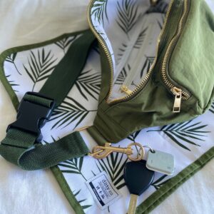 Ditty Co. - Lanikai Small Diaper Bag - Portable Changing Pad - Crossbody Bags For Women - Fanny Pack - Baby Travel Essentials (Olive Green)