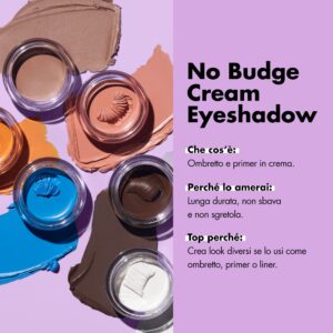 e.l.f. No Budge Cream Eyeshadow, 3-in-1 Eyeshadow, Primer & Liner With Crease-Resistant Color & Stay-Put Power, Vegan & Cruelty-Free, Sand Dune