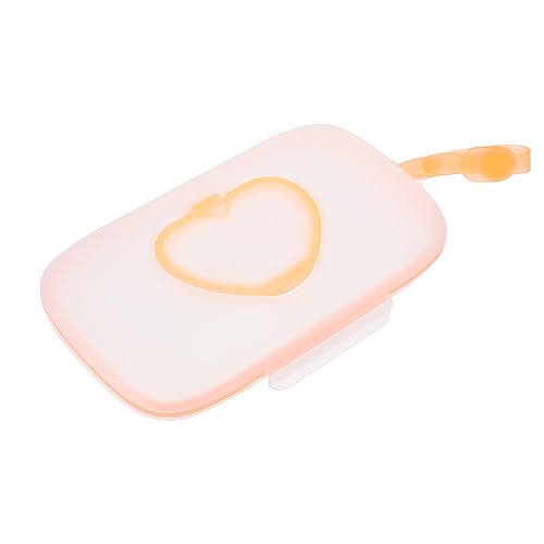 Operitacx Wipe Case Portable Baby Wipe Container Refillable Wipe Dispenser with Lanyard Baby Diaper Wipe Holder Case for Outdoor, Travel, Office, Car, Cot (Orange) Travel Wipes Case