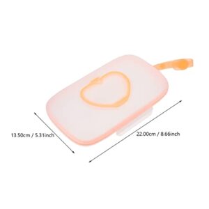 Operitacx Wipe Case Portable Baby Wipe Container Refillable Wipe Dispenser with Lanyard Baby Diaper Wipe Holder Case for Outdoor, Travel, Office, Car, Cot (Orange) Travel Wipes Case