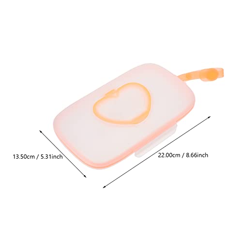 Operitacx Wipe Case Portable Baby Wipe Container Refillable Wipe Dispenser with Lanyard Baby Diaper Wipe Holder Case for Outdoor, Travel, Office, Car, Cot (Orange) Travel Wipes Case