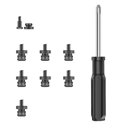 LeFix 8 x Screws Isolation Mounting Guide Screws with Grommets + Phillips Screwdriver Designed for 2.5"Hard Drive Solid State Drive,M3X6,10mm,Black,Philips Head