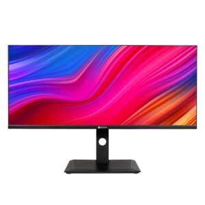 ag neovo em3401uqc 34-inch uwqhd 3440 x 1440p usb-c monitor, ips panel, hdmi, displayport and speakers, ergonomic pivot, swivel and height adjustable stand, hdr400, 75hz