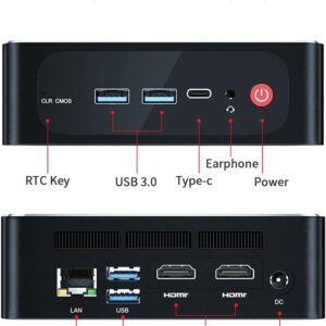 MINI PC SER3 AMD R7 3750H Up to 4Ghz 4Cores 8Threads TDP35W Radeon RX Vega 10 Graphics DDR4 16G+500G M.2 Nvme pcle3.0 SSD wifi5+BT4.0+RJ45 1000M 4K 60hz dual display AUTO POWER ON Office MINI PC