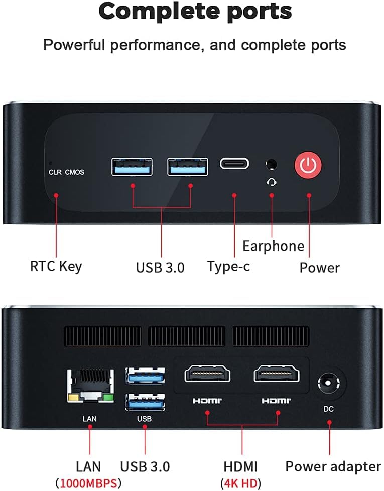 MINI PC SER3 AMD R7 3750H Up to 4Ghz 4Cores 8Threads TDP35W Radeon RX Vega 10 Graphics DDR4 16G+500G M.2 Nvme pcle3.0 SSD wifi5+BT4.0+RJ45 1000M 4K 60hz dual display AUTO POWER ON Office MINI PC