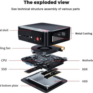 MINI PC SER3 AMD R7 3750H Up to 4Ghz 4Cores 8Threads TDP35W Radeon RX Vega 10 Graphics DDR4 16G+500G M.2 Nvme pcle3.0 SSD wifi5+BT4.0+RJ45 1000M 4K 60hz dual display AUTO POWER ON Office MINI PC