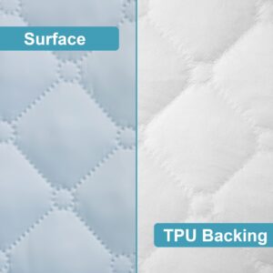 NTBAY 2 Pack Waterproof Crib Mattress Protector, Quilted 28"x52" Toddler Fitted Sheet - Machine Washable - Soft and Breathable Mattress Pad Cover for Crib, Nursery, Daycare, Cot, White