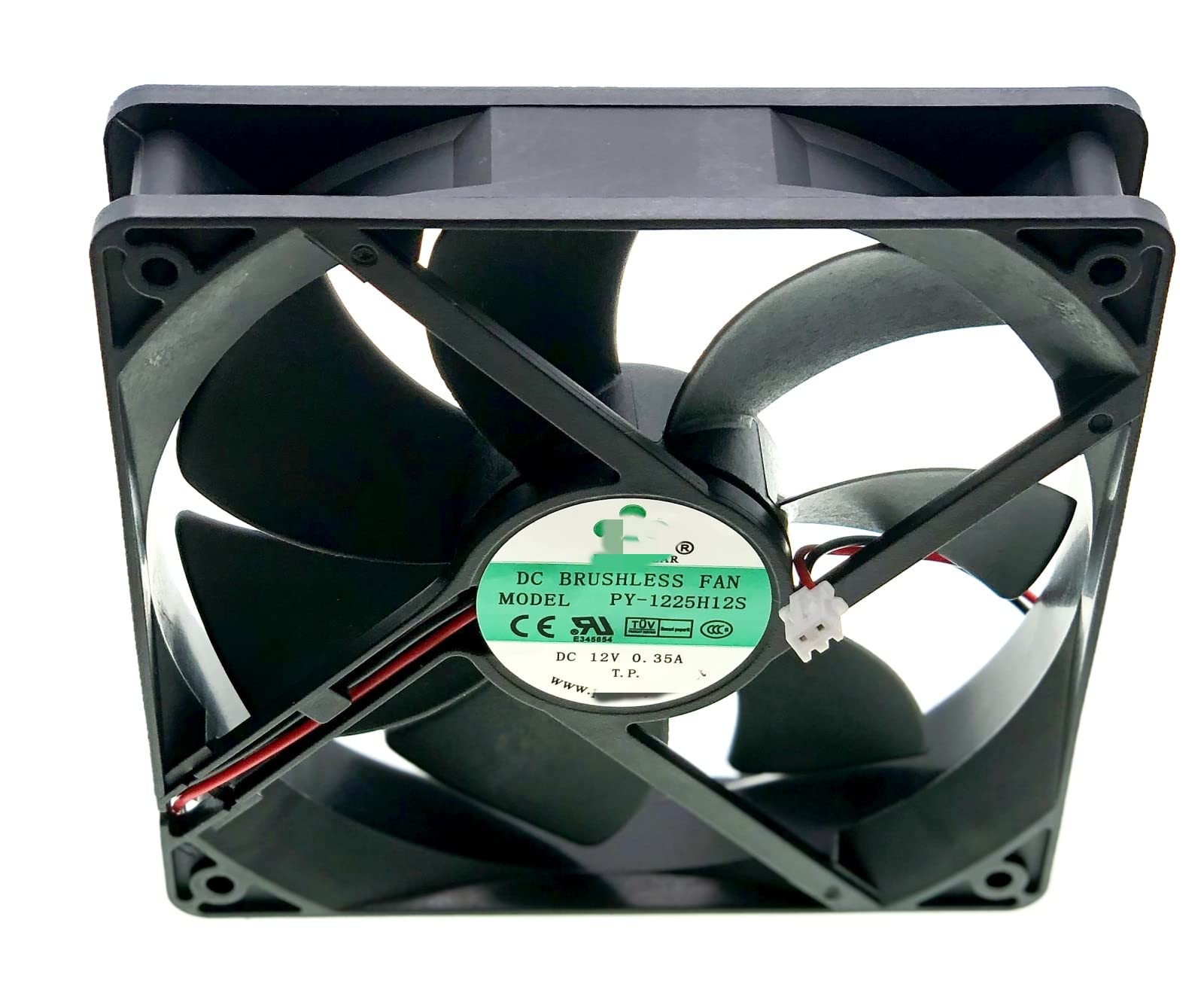 LEYEYDOJX New Cooling Fan for PY-1225H12S 12025 DC12V 0.35A 12CM 2-wire/2-pin DC BRUSHLESS Ice Machine Fan