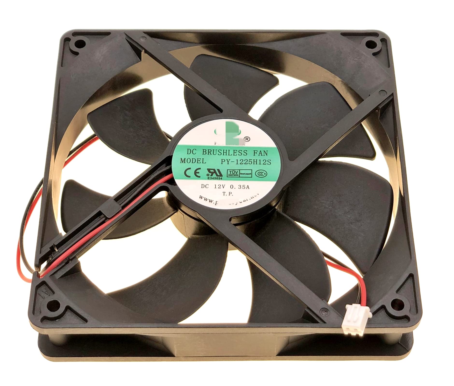 LEYEYDOJX New Cooling Fan for PY-1225H12S 12025 DC12V 0.35A 12CM 2-wire/2-pin DC BRUSHLESS Ice Machine Fan