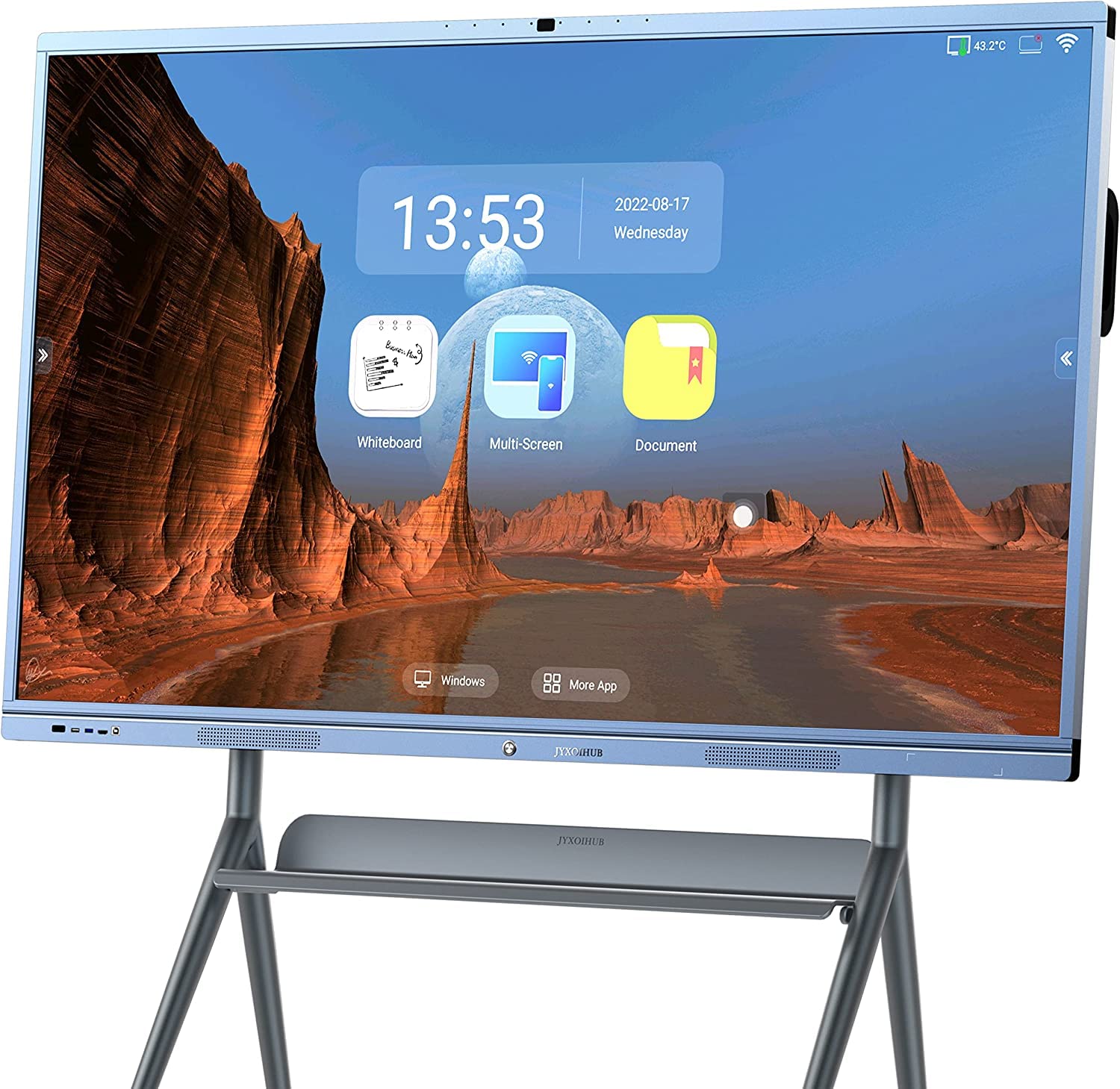 Smart Board Collaboration Hub, JYXOIHUB 65 Inch 4K Digital Electronic Whiteboard Built in Dual System and 20MP Camera for Classroom and Business, Interactive Whiteboard with Video Conference System