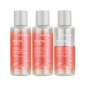 joico youthlock shampoo conditioner blowout crème mini set